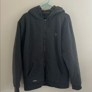 U.S. Polo Assn. Men's Dark Gray Zip-Up Sweater